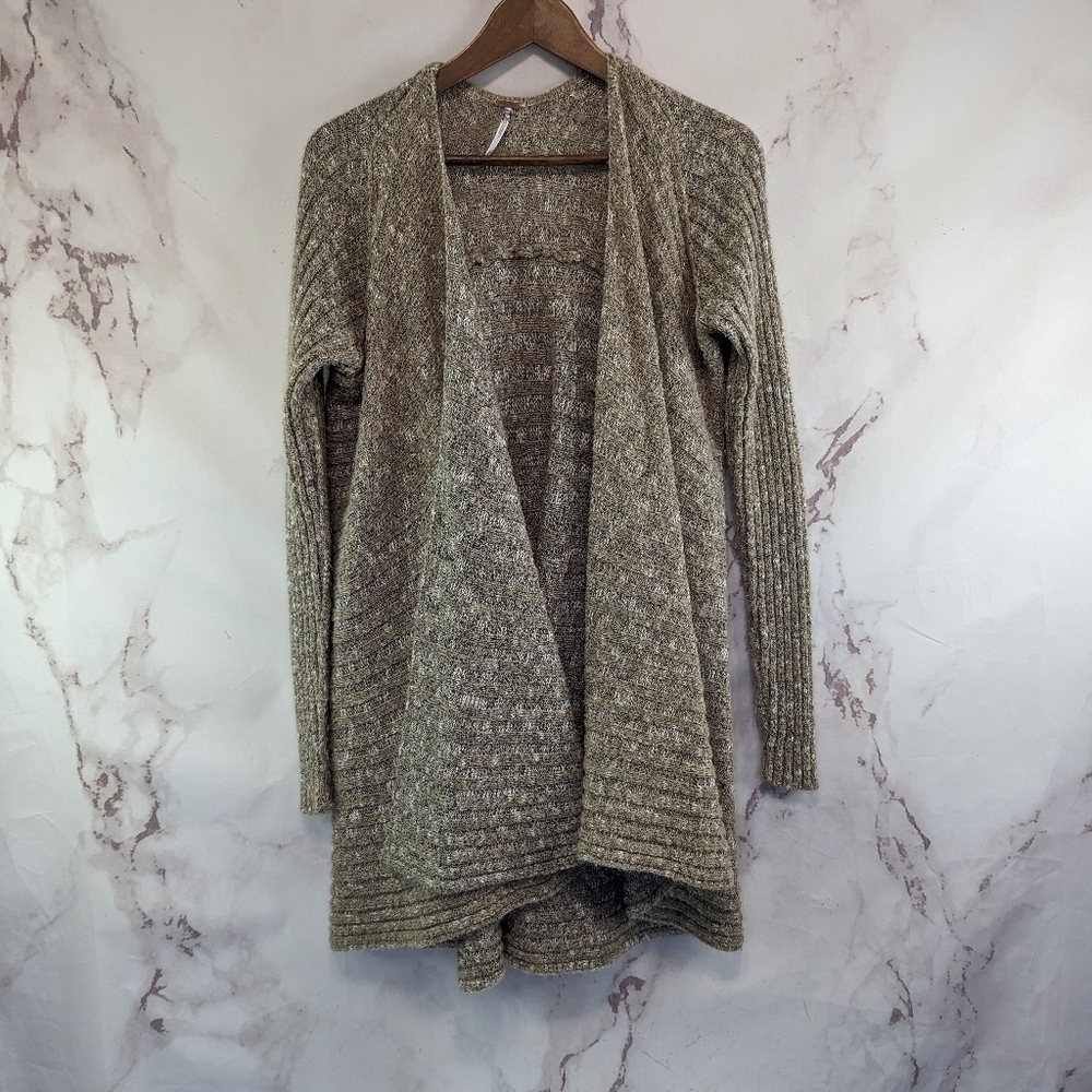 Free People Sweater Women Small Cardigan Waterfall Longline Tunic Duster Wool